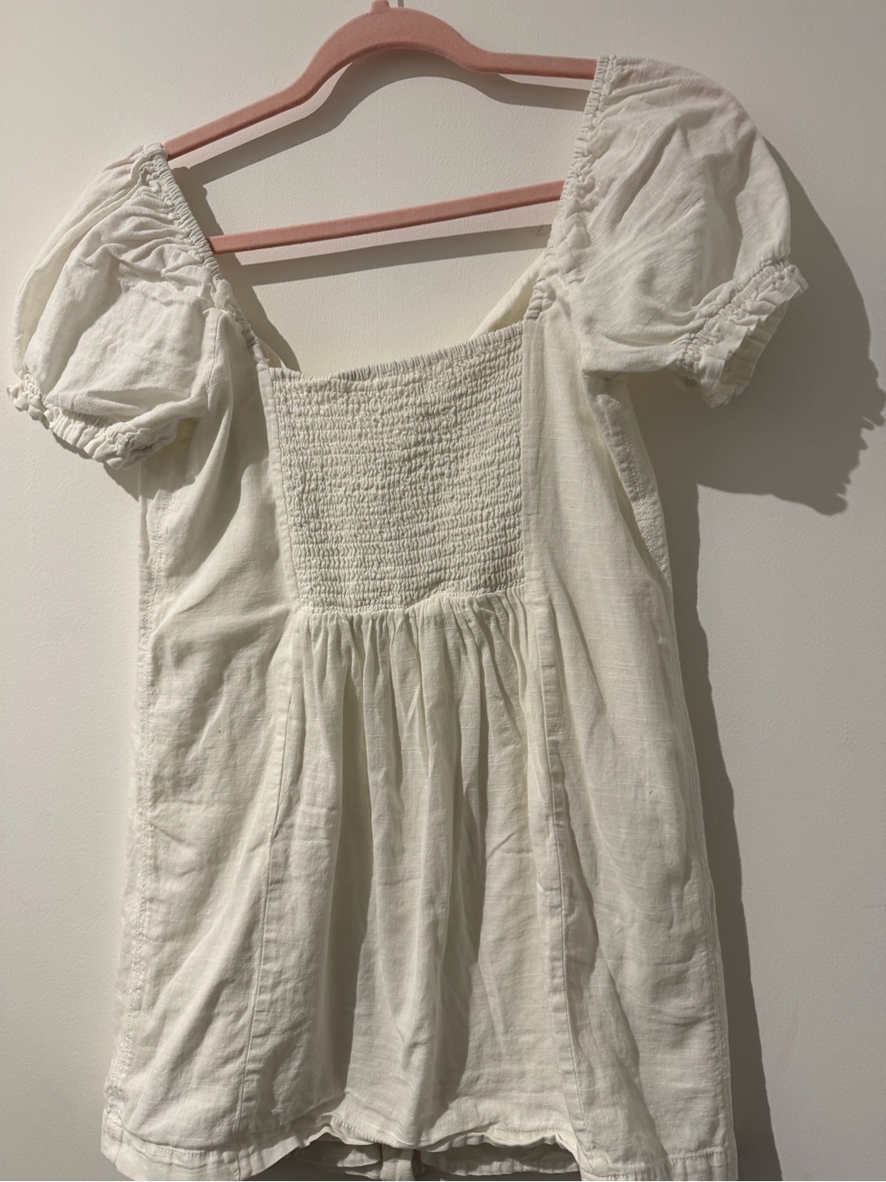 Urban Outfitters White Corset-Style Puff Sleeve Dress - Picture 4 of 4